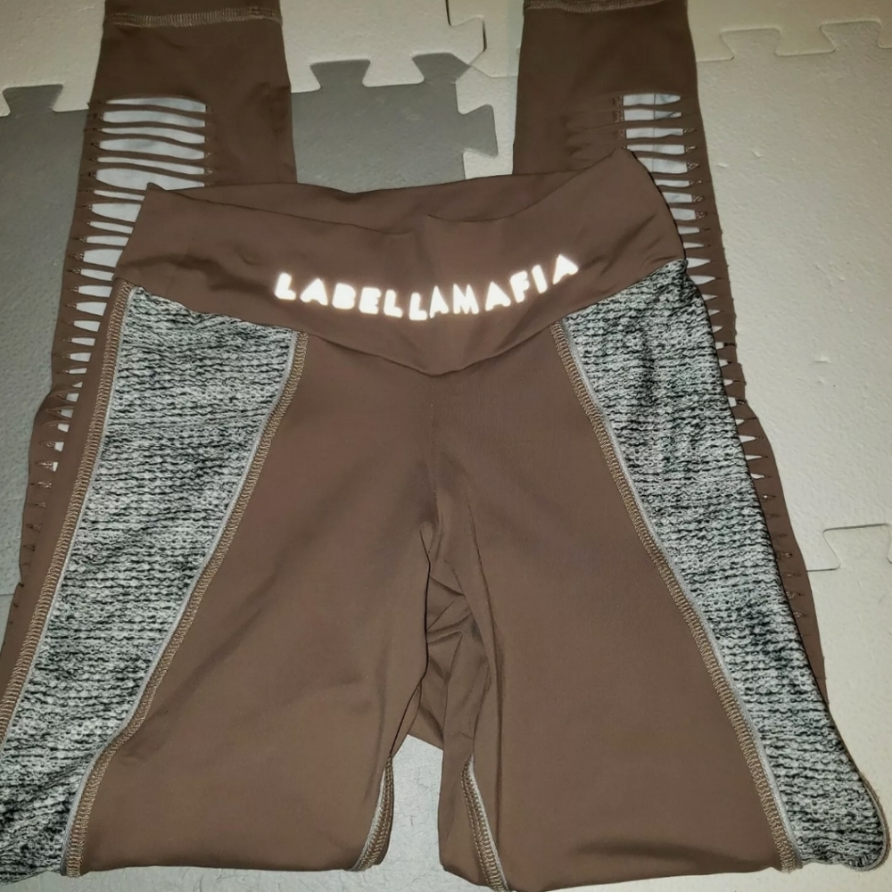 Labellamafia Animal Print Brown Neutral Pants S